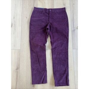 Holderness & Bourne Baxter Burgundy Corduroy‎ Tailored Chino Pants 34 X 30 NWT